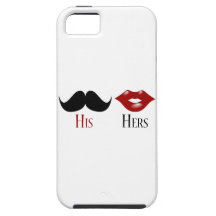 Rétro son et sien moustache de guidon de noir coques iPhone 5