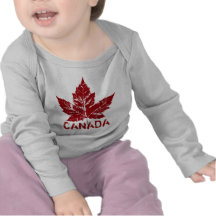 Rétro souvenir de feuille d'érable du Canada de ch T-shirts
