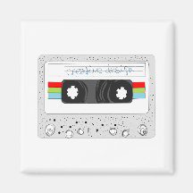 Rétro style de l'enregistreur à cassettes 80s magnets pour réfrigérateur