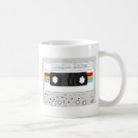 Rétro style de l'enregistreur à cassettes 80s mugs à café