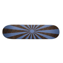 Rétro Sun bleu chaud Planches À Roulettes Customisées