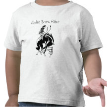 Rétro T-shirt occidental de cavalier de Bronc de r
