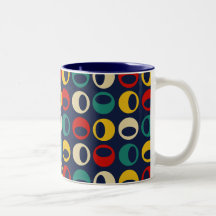 Rétro tasse de café moderne fraîche de sphères