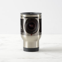 Rétro tasse de voyage d'effet de l'appareil-photo 