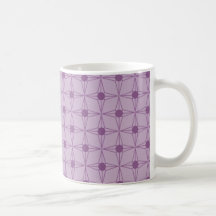Rétro tasse pointillée d'étoile, pourpre