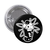 Rétro tête de robot de la science fiction - noir e badges avec agrafe