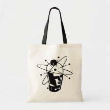 Rétro tête de robot de la science fiction - noir e sacs en toile