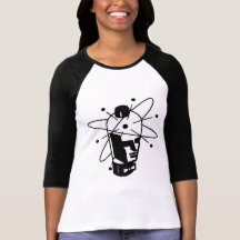 Rétro tête de robot de la science fiction - noir e t-shirts