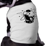 Rétro tête de robot de la science fiction - noir e t-shirt pour chien