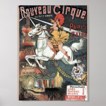 Rétro théâtre de Nouveau Cirque Revuew Hippique Affiches