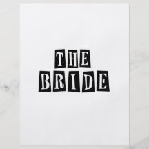 Rétro timbre de B&W - la jeune mariée Prospectus