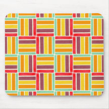 Rétro trappe croisée de la série #4 de rayure de T Tapis De Souris