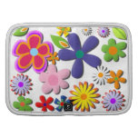 Rétro vecteur floral de flower power agendas folio