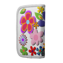 Rétro vecteur floral de flower power agendas folio