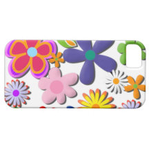 Rétro vecteur floral de flower power coque Case-Mate iPhone 5