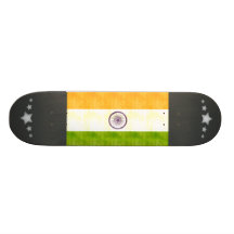 Retro Vintage India Flag Custom Skate Board