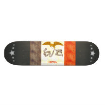 Retro Vintage Iowa Flag Skate Board Decks