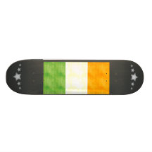 Retro Vintage Ireland Flag Custom Skateboard