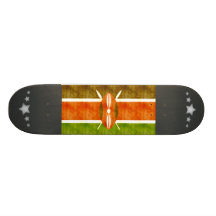 Retro Vintage Kenya Flag Skate Board Decks