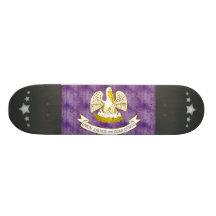 Retro Vintage Louisiana Flag Skate Boards