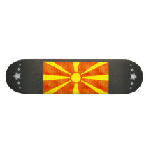 Retro Vintage Macedonia Flag Custom Skateboard