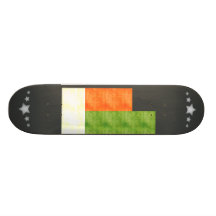 Retro Vintage Madagascar Flag Custom Skateboard