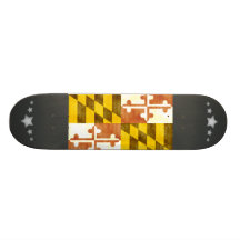 Retro Vintage Maryland Flag Skate Boards