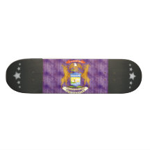 Retro Vintage Michigan Flag Skate Decks