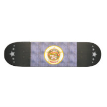 Retro Vintage Minnesota Flag Skateboard