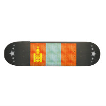 Retro Vintage Mongolia Flag Skate Boards