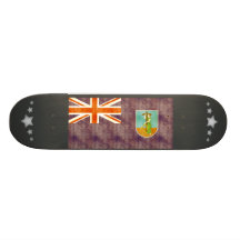 Retro Vintage Montserrat Flag Skate Decks