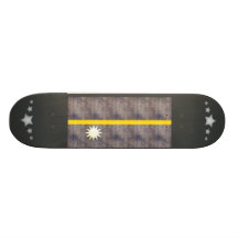 Retro Vintage Nauru Flag Skateboard Deck