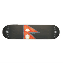 Retro Vintage Nepal Flag Skate Decks
