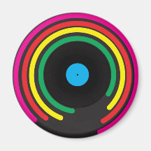 Rétro vinyle magnets pour réfrigérateur
