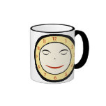 Rétro visage d'horloge somnolent mug