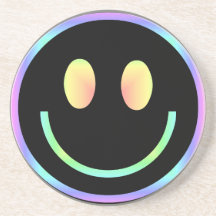 Rétro visage souriant heureux super les années 70 dessous de verre
