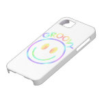 Rétro visage super de smiley d'arc-en-ciel coques iPhone 5 Case-Mate