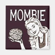 Rétro zombi de Mombie Aimants