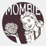 Rétro zombi de Mombie Autocollant