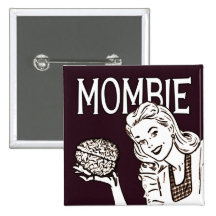 Rétro zombi de Mombie Badges Avec Agrafe