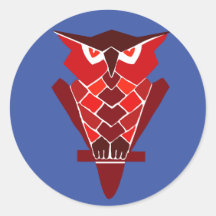 Rétros autocollants de hibou (rouges)