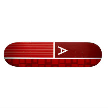 Rétros carrés rouges skateboards