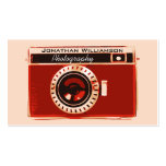 Rétros cartes de visite rouges de photographie d'a modèle de carte de visite