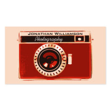 Rétros cartes de visite rouges de photographie d'a modèle de carte de visite
