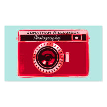 Rétros cartes de visite rouges de photographie d'a modèle de carte de visite