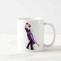 Rétros danseurs vintages de Deco de femmes de femm Tasse