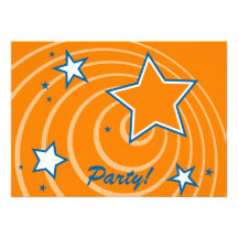 Rétros étoiles et partie personnalisables de cercl invitations