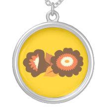 Rétros fleurs de Brown Pendentif