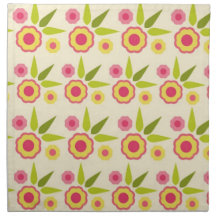 Rétros fleurs de ressort serviette en tissu
