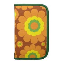Rétros fleurs des années 70 super agendas folio